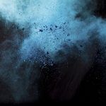 Free blue powder explosion image