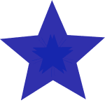 decorative blue star